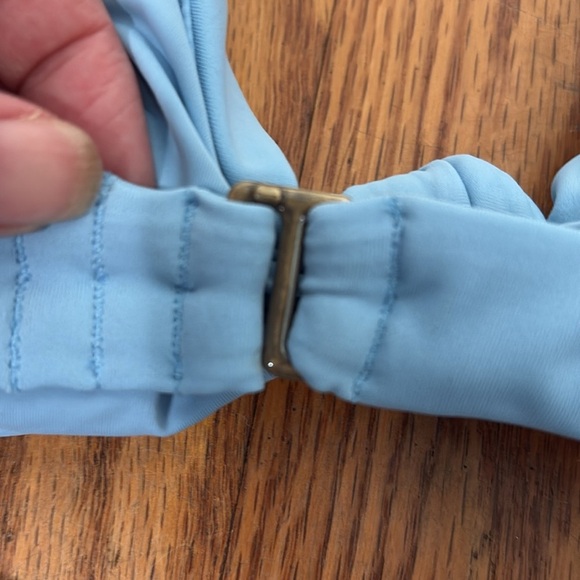 Andie Bikini Set Santorini Top High Rise Bottom Sky Blue size small NWT - Picture 8 of 10